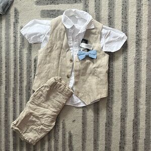 Boys 5/6 H&M linen summer formal outfit 4 piece